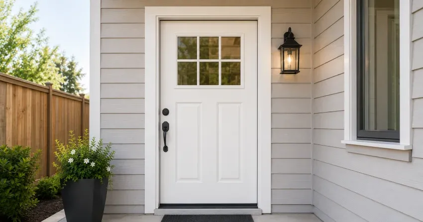 technician installing exterior door frame in Orillia Heights, Orillia
