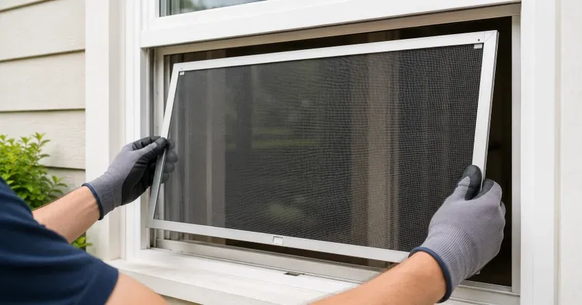technician repairing a window sash and balance system in West Ridge, Orillia