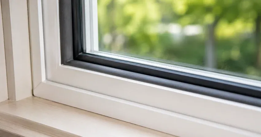 technician inspecting window weatherstripping for drafty window repair Couchiching Point, Orillia