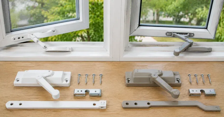 new casement window crank operator installed in Westmount, Orillia home