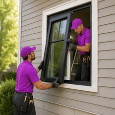 Exterior finish after doors and windows were replaced